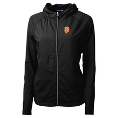 San Francisco Giants Cutter & Buck Women's City Connect Adapt Eco Knit Hybrid Recycled Full-Zip Hoodie Black