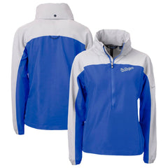 Los Angeles Dodgers Cutter & Buck Women's City Connect Charter Eco Recycled Half-Zip Anorak Jacket Royal