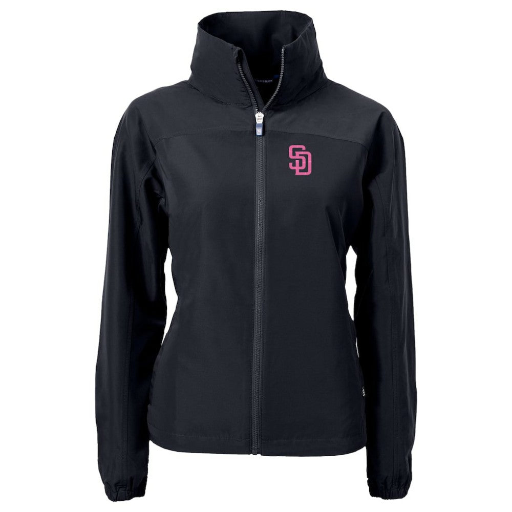 San Diego Padres Cutter & Buck Women's City Connect Charter Eco Recycled Full-Zip Jacket Black