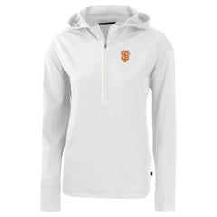 San Francisco Giants Cutter & Buck Women's City Connect Daybreak Eco Recycled Half-Zip Hoodie White