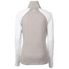 San Francisco Giants Cutter & Buck Women's City Connect Forge Tonal Stripe Stretch Half-Zip Pullover Top White