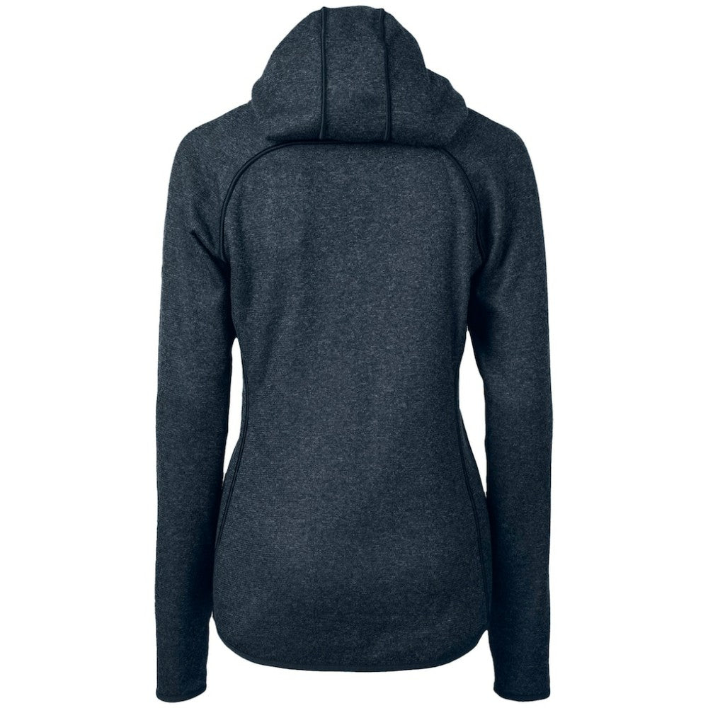 Houston Astros Cutter & Buck Women's City Connect Mainsail Full-Zip Hooded Jacket Heather Navy