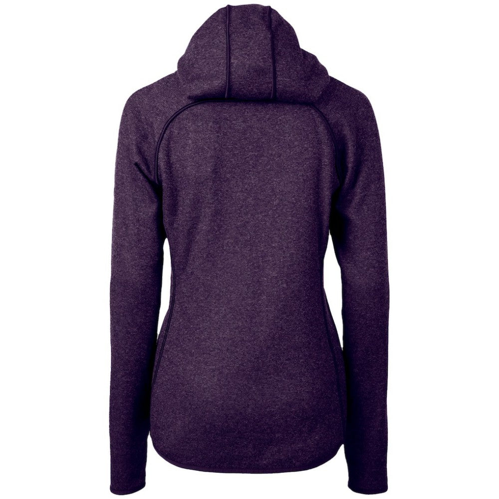 Colorado Rockies Cutter & Buck Women's City Connect Mainsail Full-Zip Hooded Jacket Heather Purple