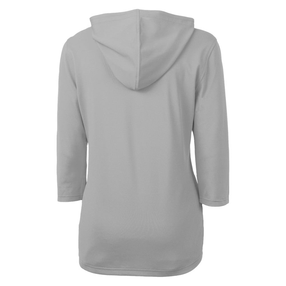 Houston Astros Cutter & Buck Women's City Connect Virtue Eco Pique Recycled Half-Zip Pullover Hoodie Gray