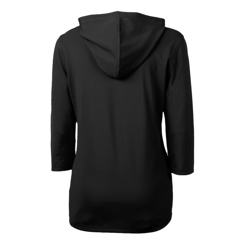 San Diego Padres Cutter & Buck Women's City Connect Virtue Eco Pique Recycled Half-Zip Pullover Hoodie Black