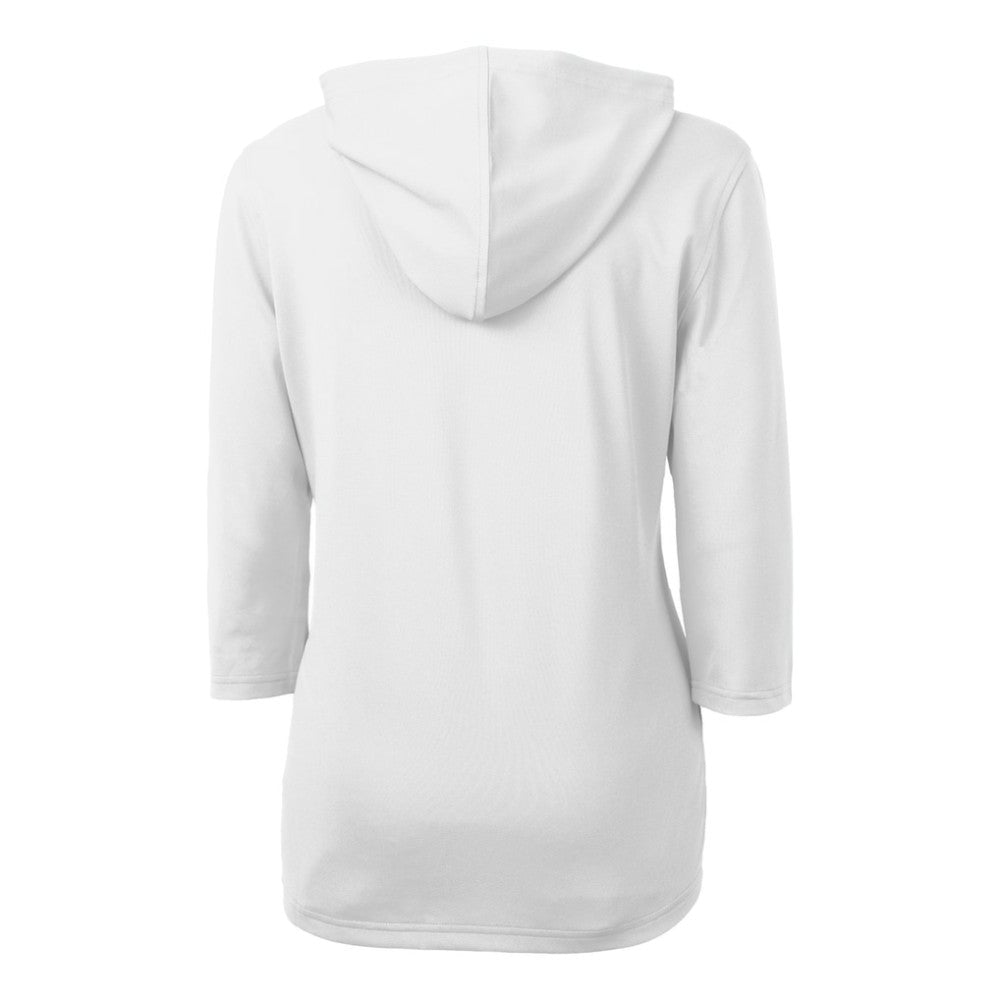 San Diego Padres Cutter & Buck Women's City Connect Virtue Eco Pique Recycled Half-Zip Pullover Hoodie White