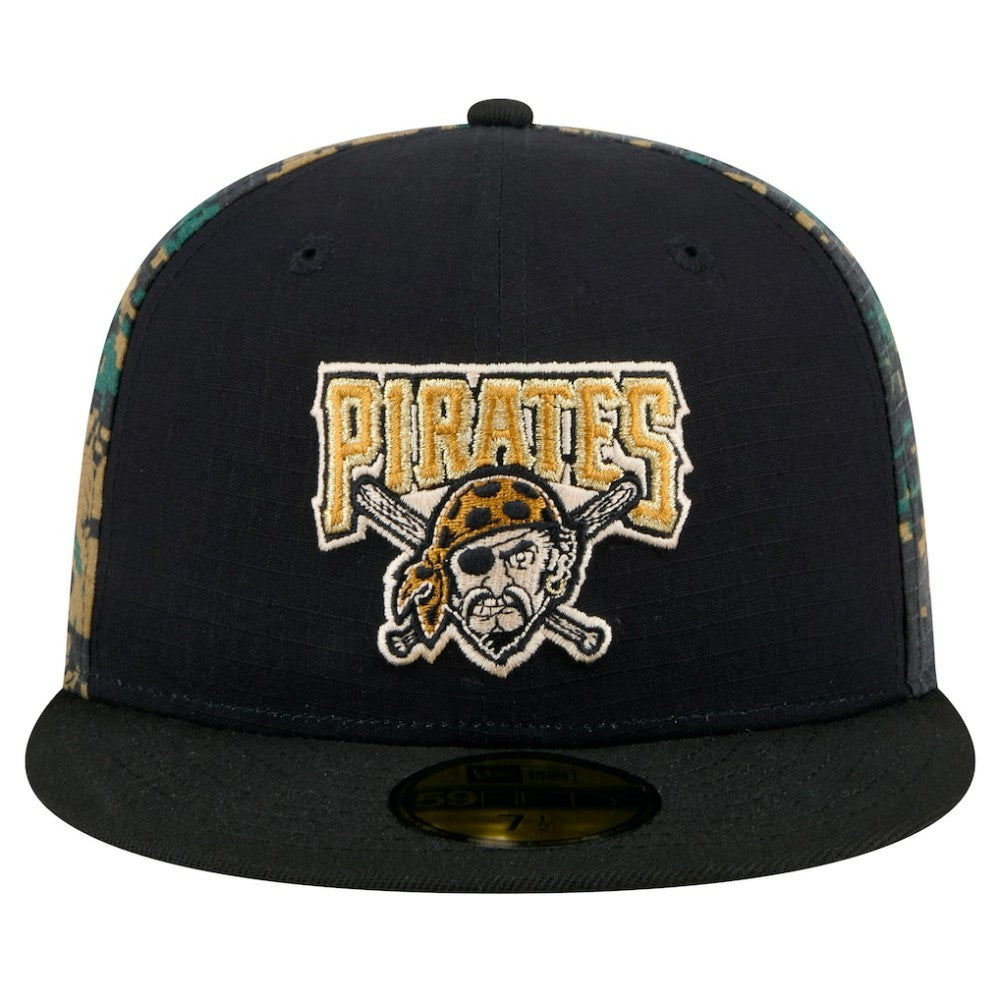 Pittsburgh Pirates Digi Camo 59FIFTY Fitted Hat Black | New Era