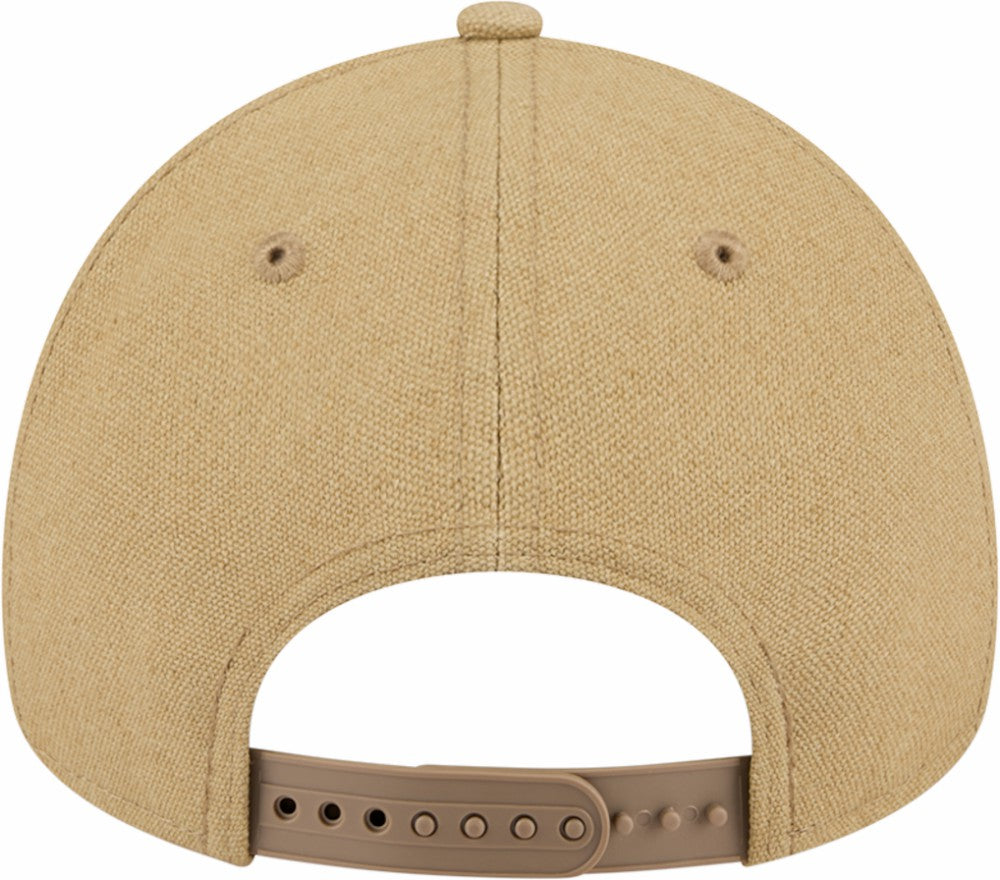 Chicago Cubs Logo Essentials 9FORTY A-Frame Adjustable Hat Khaki | New Era