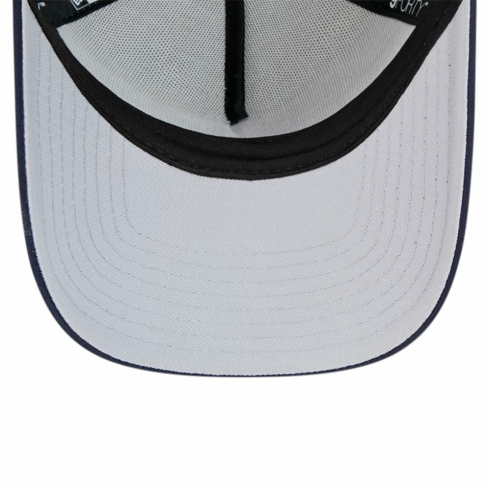 New York Yankees Retro Wordmark 9FORTY A-Frame Trucker Adjustable Hat White | New Era