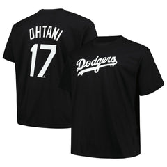 Shohei Ohtani Los Angeles Dodgers Profile Big & Tall Name & Number T-Shirt Black