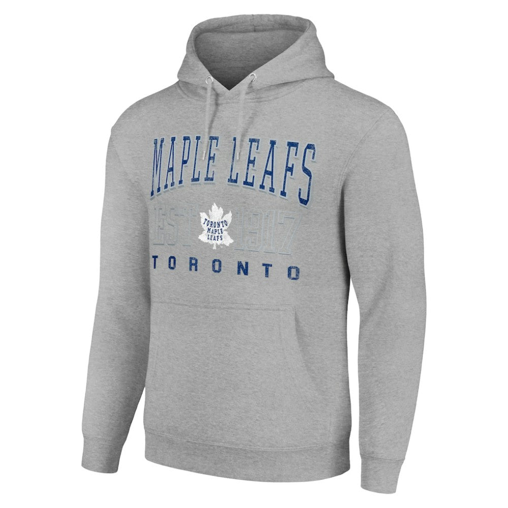 Toronto Maple Leafs Starter Retro Graphic Pullover Hoodie Heather Gray