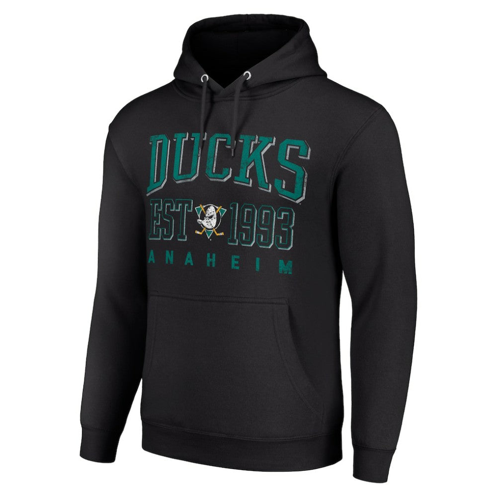 Anaheim Ducks Starter Retro Graphic Pullover Hoodie Black
