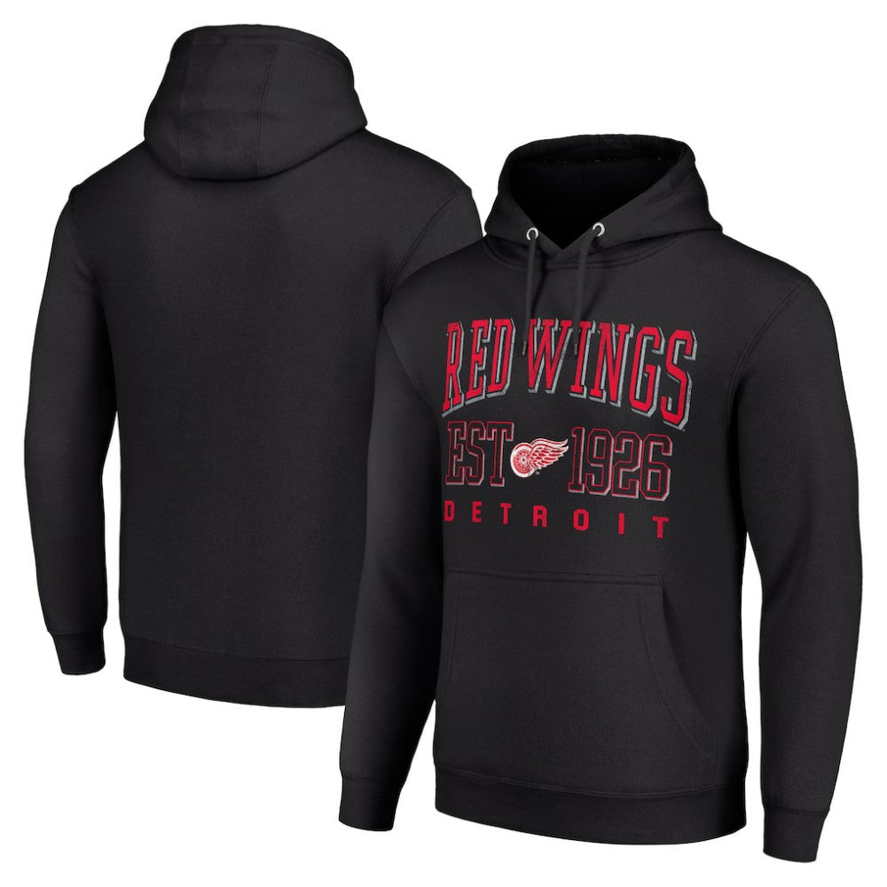 Detroit Red Wings Starter Retro Graphic Pullover Hoodie Black