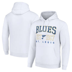 St. Louis Blues Starter Retro Graphic Pullover Hoodie White