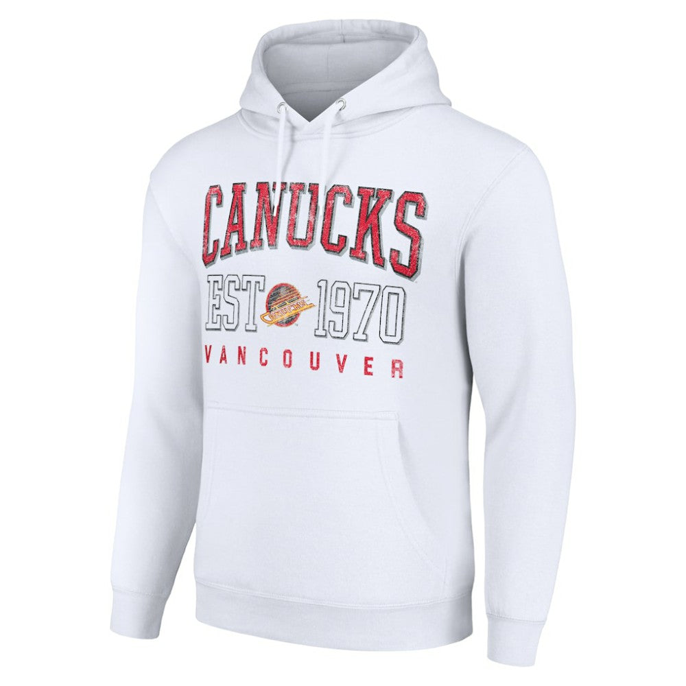 Vancouver Canucks Starter Retro Graphic Pullover Hoodie White