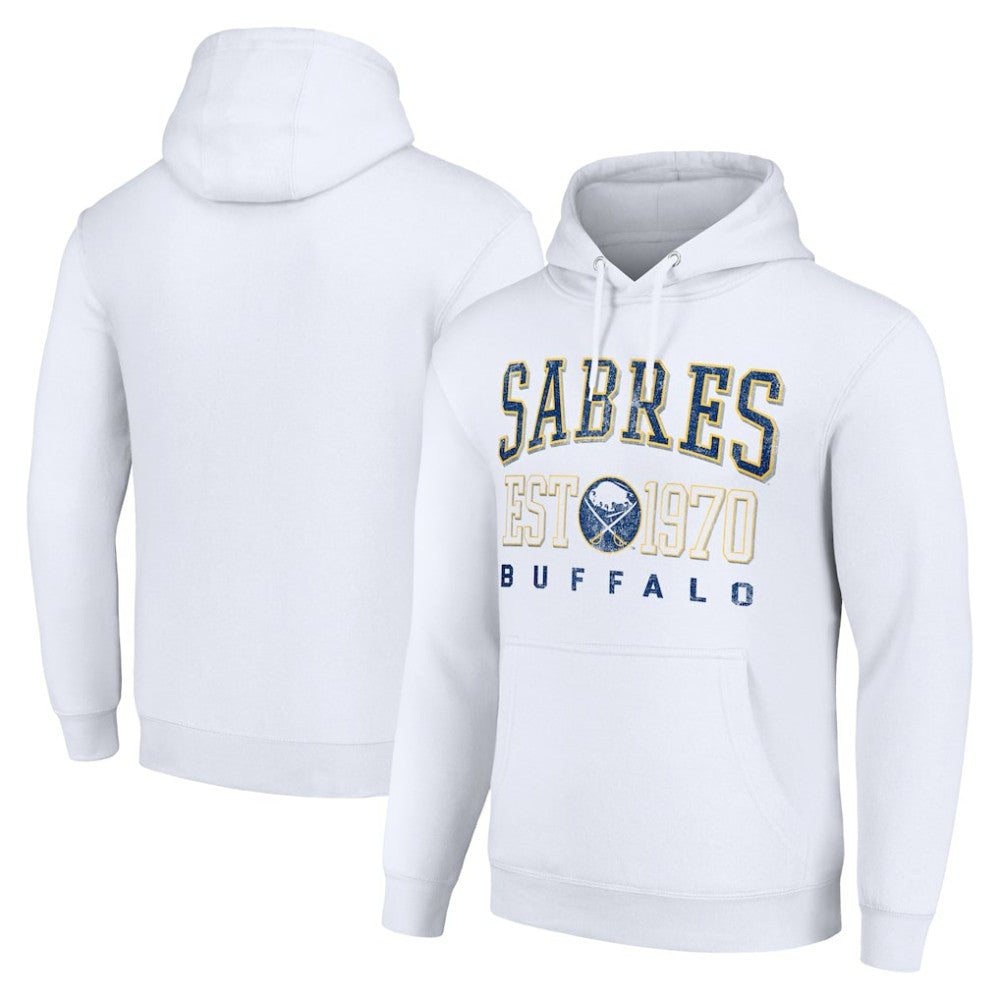 Buffalo Sabres Starter Retro Graphic Pullover Hoodie White