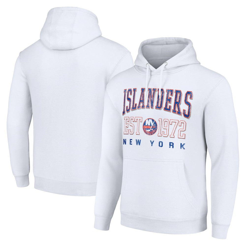 New York Islanders Starter Retro Graphic Pullover Hoodie White