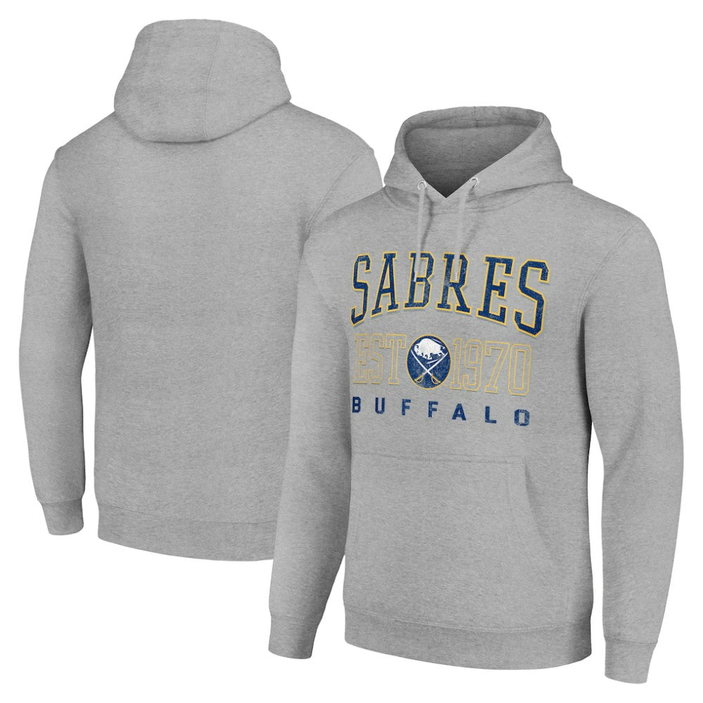 Buffalo Sabres Starter Retro Graphic Pullover Hoodie Heather Gray