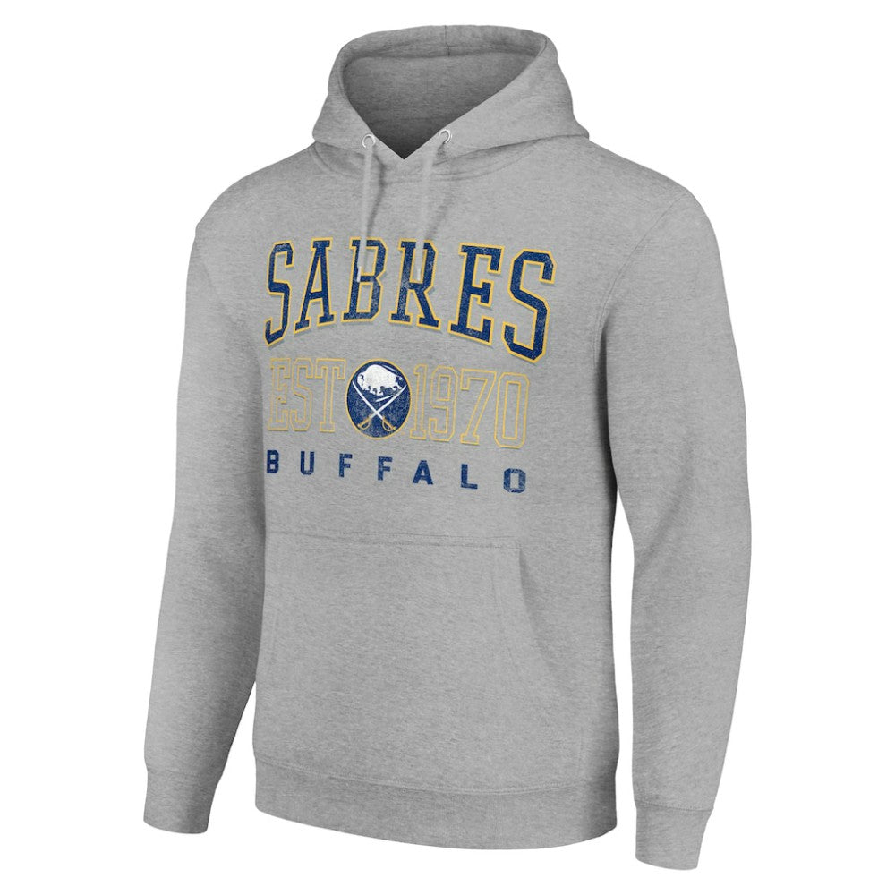 Buffalo Sabres Starter Retro Graphic Pullover Hoodie Heather Gray