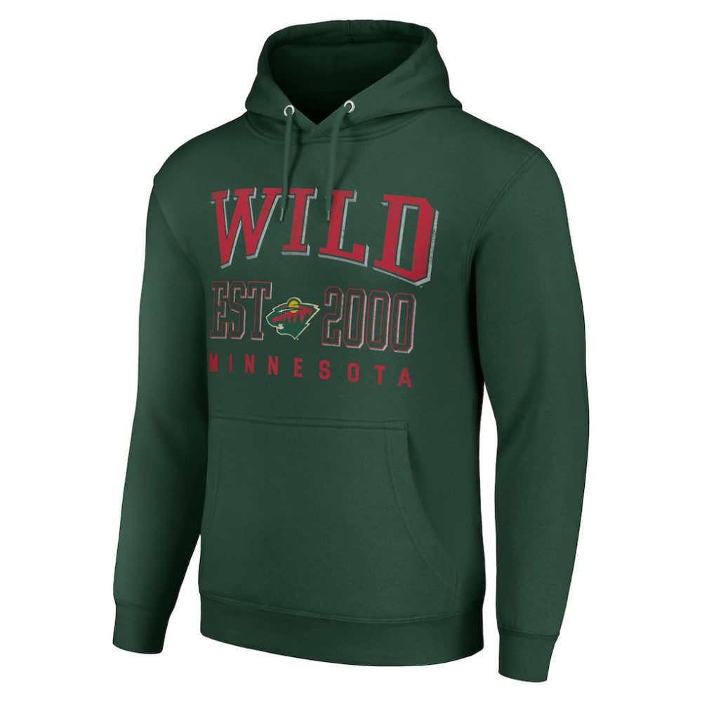Minnesota Wild Starter Graphic Pullover Hoodie Green