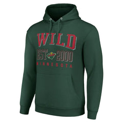 Minnesota Wild Starter Graphic Pullover Hoodie Green