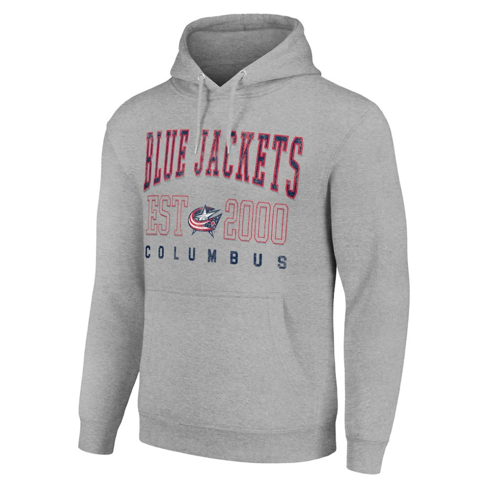 Columbus Blue Jackets Starter Graphic Pullover Hoodie Heather Gray
