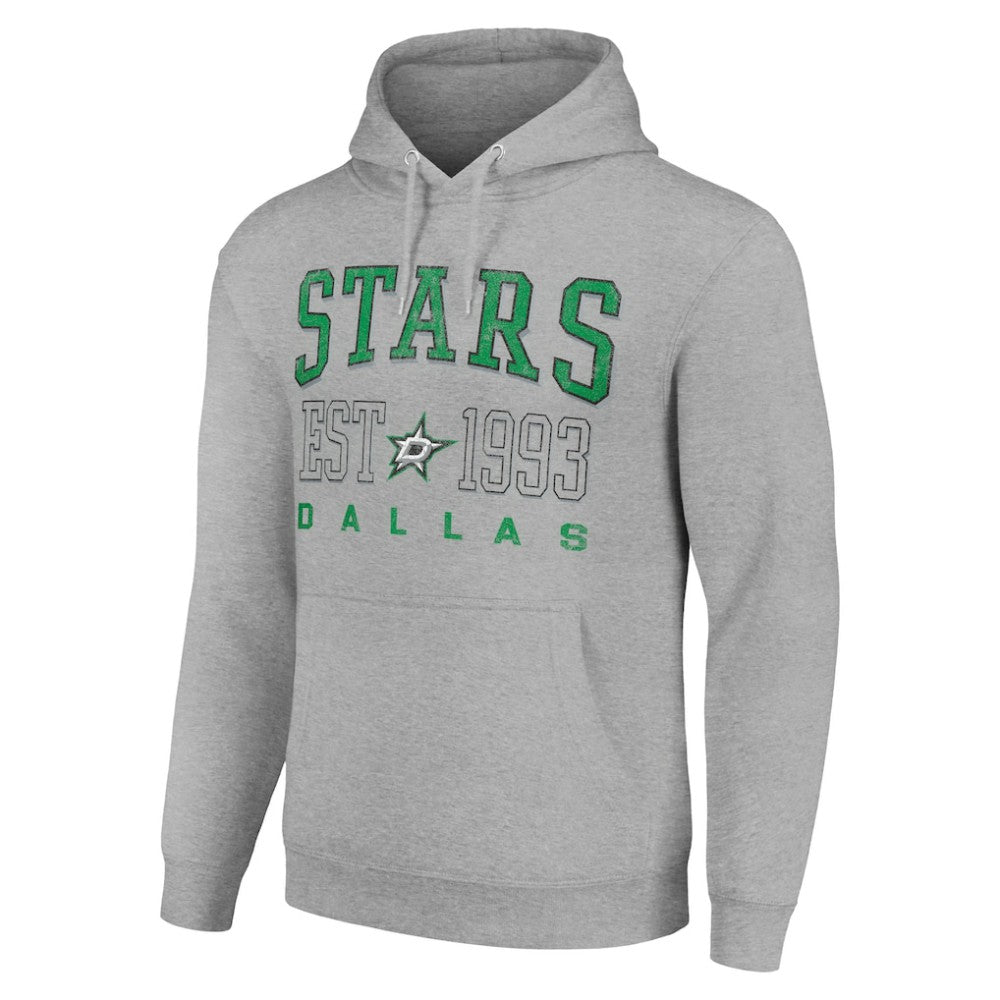 Dallas Stars Starter Graphic Pullover Hoodie Heather Gray