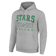Dallas Stars Starter Graphic Pullover Hoodie Heather Gray