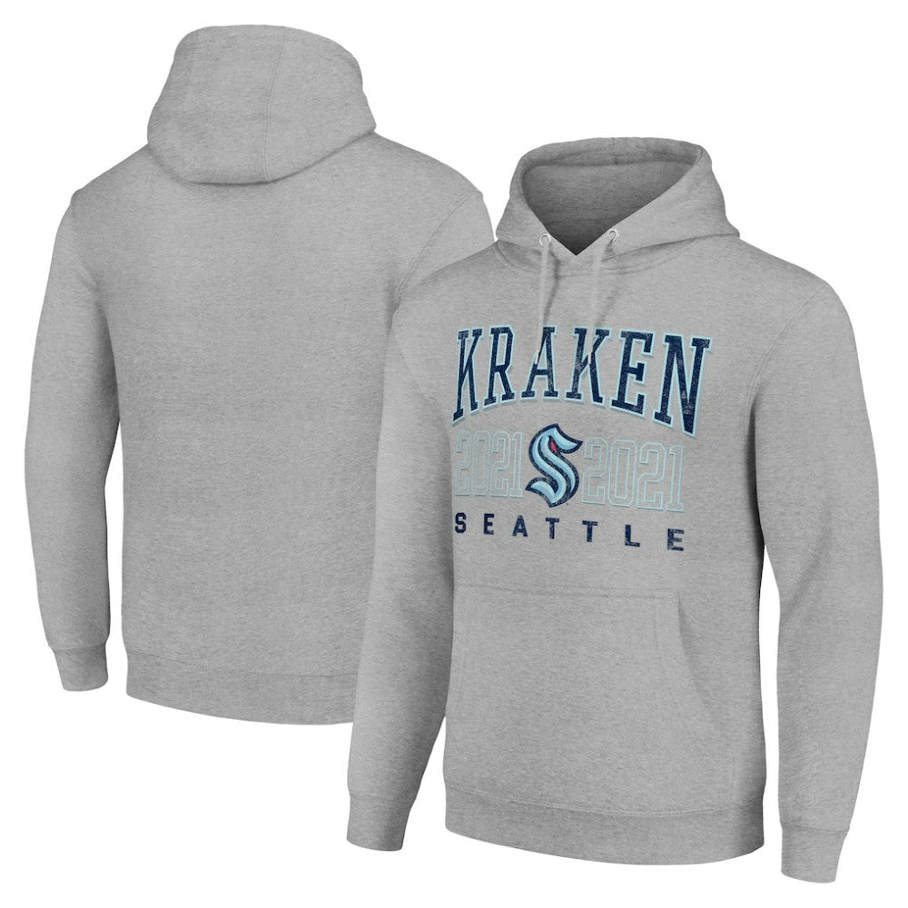 Seattle Kraken Starter Graphic Pullover Hoodie Heather Gray