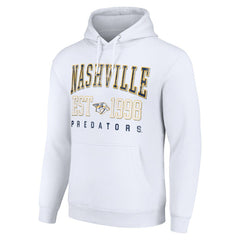 Nashville Predators Starter Graphic Pullover Hoodie White