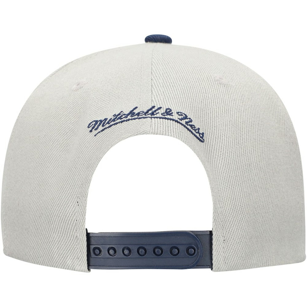 New York Yankees Knock Out Panel Snapback Hat Gray | Mitchell & Ness