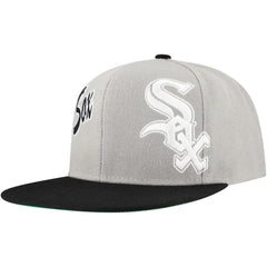 Chicago White Sox Knock Out Panel Snapback Hat Gray | Mitchell & Ness