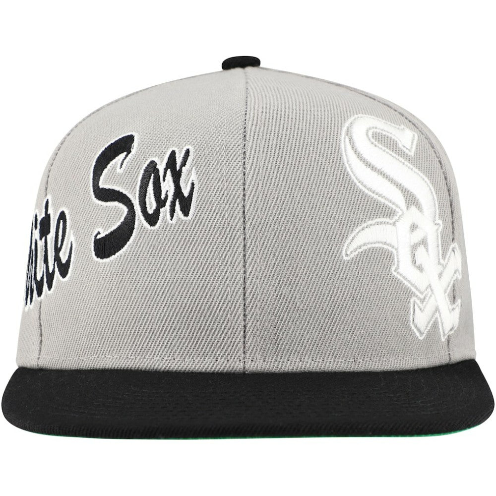 Chicago White Sox Knock Out Panel Snapback Hat Gray | Mitchell & Ness