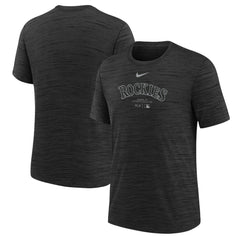 Colorado Rockies Youth Authentic Collection Practice Performance T-Shirt Black | Nike