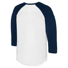 Detroit Tigers Tiny Turnip Unisex Gnomes 3/4-Sleeve Raglan T-Shirt White/Navy