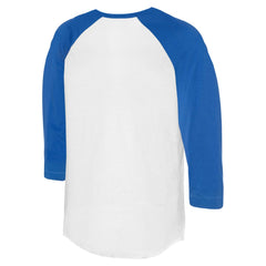 Kansas City Royals Tiny Turnip Unisex Gnomes 3/4-Sleeve Raglan T-Shirt White/Royal