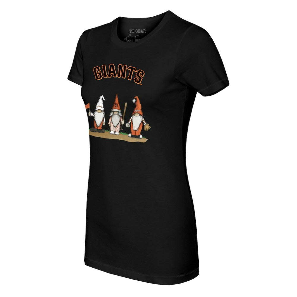 San Francisco Giants Tiny Turnip Women's Gnomes T-Shirt Black