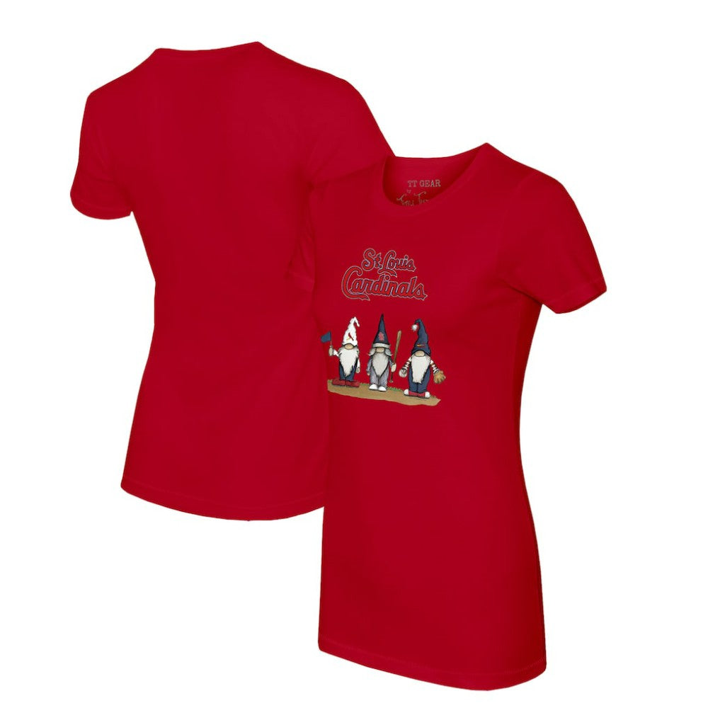 St. Louis Cardinals Tiny Turnip Women's Gnomes T-Shirt Red
