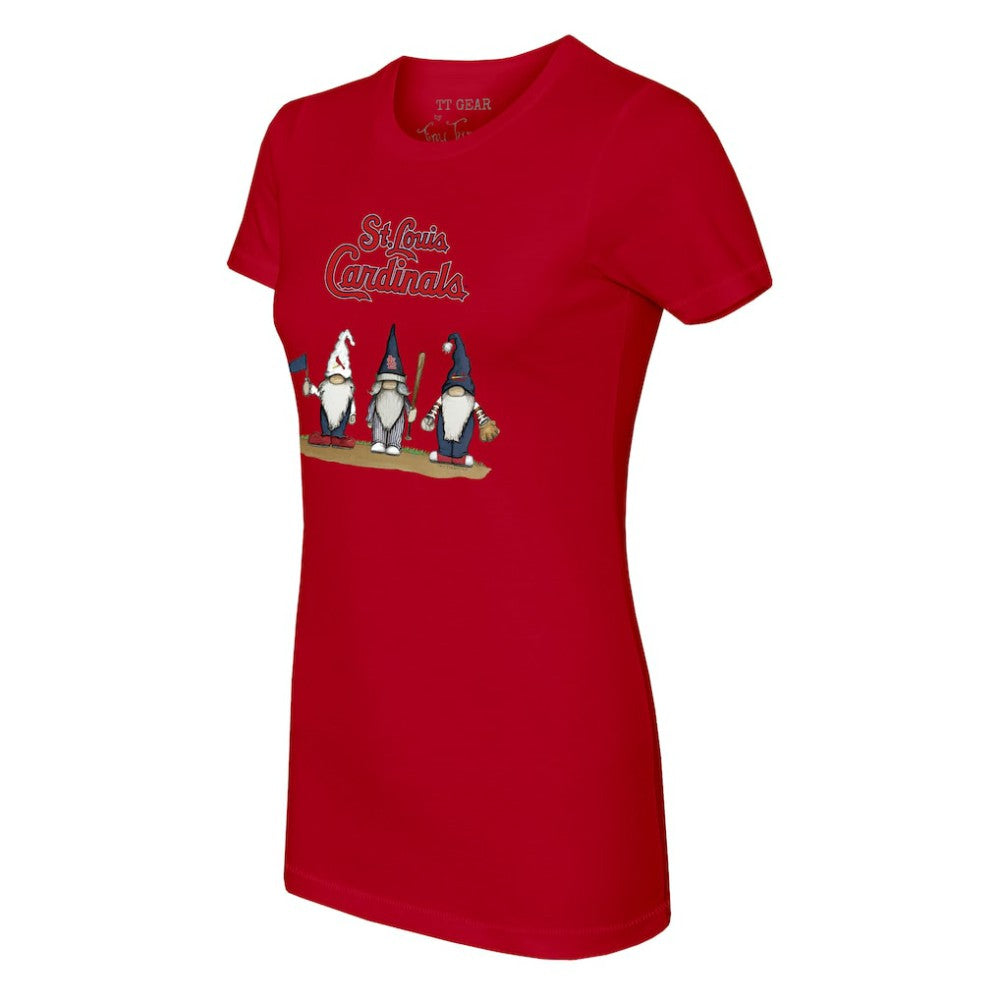 St. Louis Cardinals Tiny Turnip Women's Gnomes T-Shirt Red