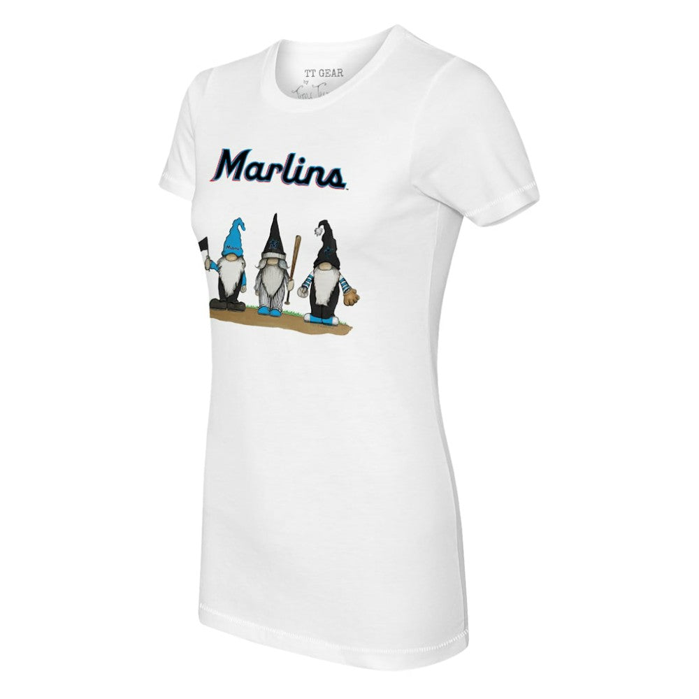 Miami Marlins Tiny Turnip Women's Gnomes T-Shirt White