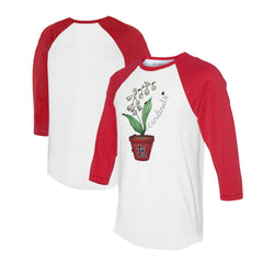 St. Louis Cardinals Tiny Turnip Unisex Lilies & Ladybugs 3/4-Sleeve Raglan T-Shirt White/Red