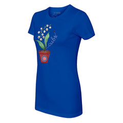 Chicago Cubs Tiny Turnip Women's Lilies & Ladybugs T-Shirt Royal