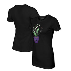 Colorado Rockies Tiny Turnip Women's Lilies & Ladybugs T-Shirt Black