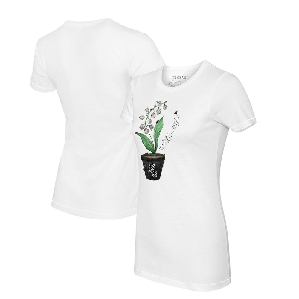 Chicago White Sox Tiny Turnip Women's Lilies & Ladybugs T-Shirt White