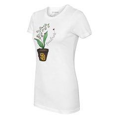 San Diego Padres Tiny Turnip Women's Lilies & Ladybugs T-Shirt White