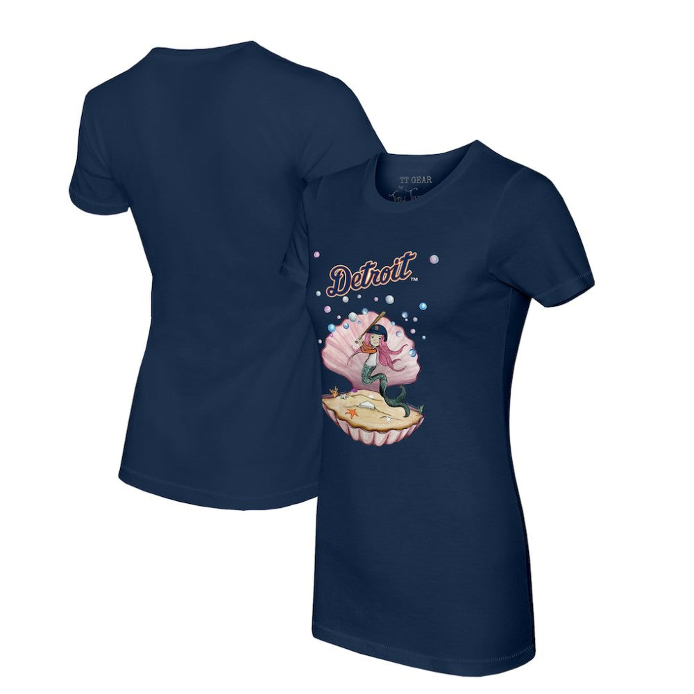 Detroit Tigers Tiny Turnip Women's Mermaid T-Shirt Navy