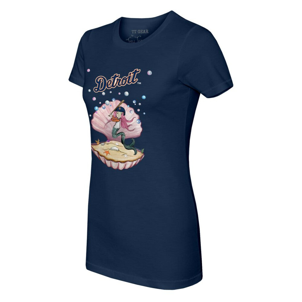Detroit Tigers Tiny Turnip Women's Mermaid T-Shirt Navy