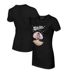 Chicago White Sox Tiny Turnip Women's Mermaid T-Shirt Black