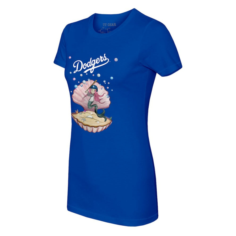 Los Angeles Dodgers Tiny Turnip Women's Mermaid T-Shirt Royal