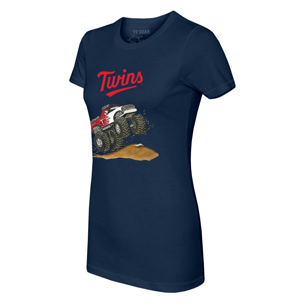 Minnesota Twins Tiny Turnip Women's Monster Truck T-Shirt Navy